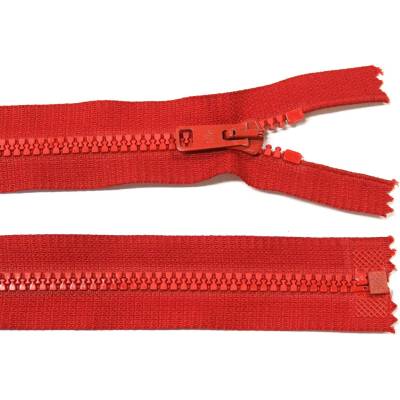 Kostěný zip no.5 rozepínací 30cm bundový color: 548 červená