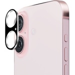 Techsuit Протектор за камера за iPhone 16 / iPhone 16 Plus - Пълно стъкло за камера - черен