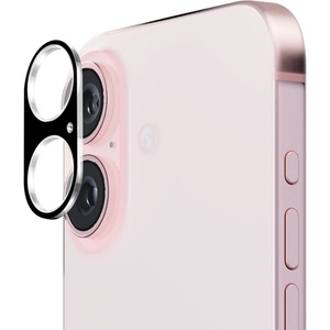 Techsuit Протектор за камера за iPhone 16 / iPhone 16 Plus - Пълно стъкло за камера - черен