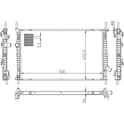 Chladič, chlazení motoru HART 643 015 (643015)