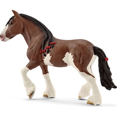 Schleich Фигурка Schleich Farm World Horses - Клайдсдейлска кобила със сплетена грива (13809)