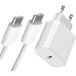 Planet Tech Комплект зарядно устройство, съвместимо с Apple iPhone 15/15 Pro/15 Pro Max, 16/16 Pro/16 Pro Max, 20W Fast Charger, USB-C - USB-C кабел (20WiPhone15)