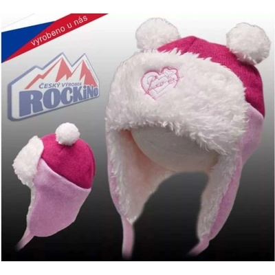 Dětská čepice ROCKINO vzor růžová