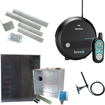Fencee Premium sada solární ohradník - Kompletní přenosná schránka + 3J chytrý zdroj, panel 40 W