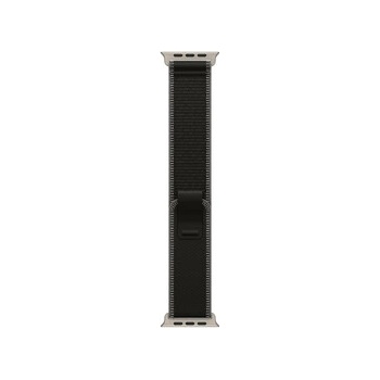 Apple Watch 49mm Loop: Black/Charcoal Trail Loop - S/M - Natural Titanium Finish (mft84zm/a)