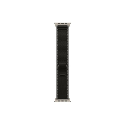 Apple Watch 49mm Loop: Black/Charcoal Trail Loop - S/M - Natural Titanium Finish (mft84zm/a)