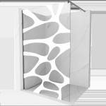 Mexen Kioto душ параван Walk-in 80 x 200 см, бяла вълна 8 мм, пистолет сив четкан - 800-080-101-66-97 (800-080-101-66-97)