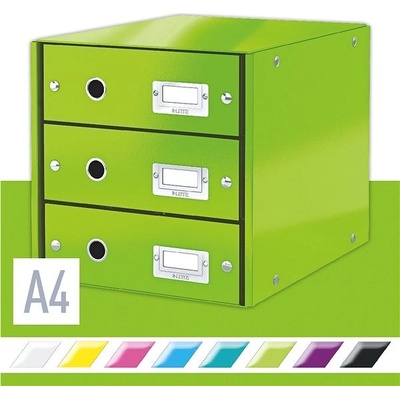 Leitz box Click & Store 3 zásuvky zelený