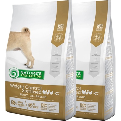 Natures Protection dog Adult weight control sterilised poultry with krill All Breeds 2 x 12 kg