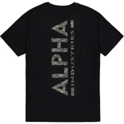 Alpha Industries pánske Backprint Mirror Camo T black