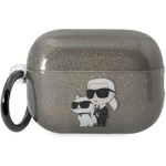 Karl Lagerfeld Кейс Karl Lagerfeld KLAP2HNKCTGK за AirPods Pro 2, черен / черен, Glit (3666339099343)