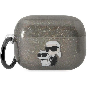 Karl Lagerfeld Кейс Karl Lagerfeld KLAP2HNKCTGK за AirPods Pro 2, черен / черен, Glit (KF001511-0)