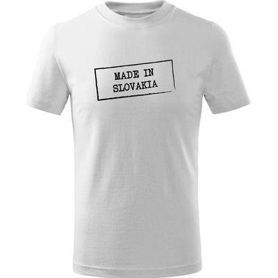 Dragowa detské krátke tričko Made in Slovakia biela