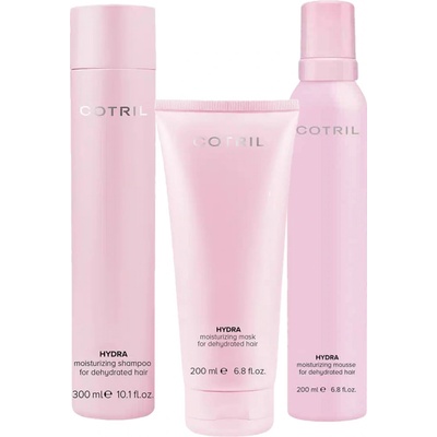 Cotril Hydra šampon 300 ml + maska 200 ml + pěna 200 ml kosmetická sada pro hydrataci vlasů