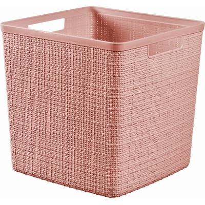Curver Jute 17L Košík kostka 28 x 28 x 27 cm růžový 01906-204