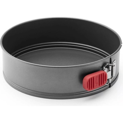 Lékué Форма за печене с падащо дъно Lekue 1009475, Ø24 см, Керамично незалепващо покритие, Карбонова стомана, От +4°C до +240°C, Черен/Червен (1009475)
