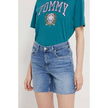 Tommy Jeans Дънков къс панталон Tommy Jeans в синьо с изчистен дизайн висока талия DW0DW18328 (DW0DW18328)