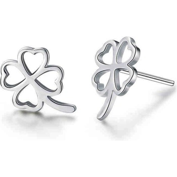 Olivie strieborné náušnice štvorlístok 5376