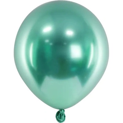 Party Deco CHB1 5 012B 50 Mini chromované balóny Glossy 12cm Zelená