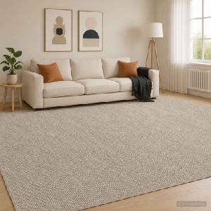 vidaXL Килим Бежово 300 x 400 cm 100% полиестер 3 mm Пере се (42041651)