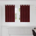 Pure Line Home Кадифени завеси в цвят бордо с метални халки, 2 бр. , 140 x 140 см - zalegloto - 46,94 лв
