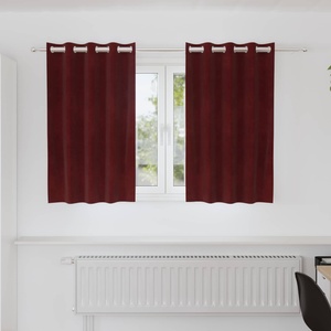 Pure Line Home Кадифени завеси в цвят бордо с метални халки, 2 бр. , 140 x 140 см - zalegloto - 46,94 лв