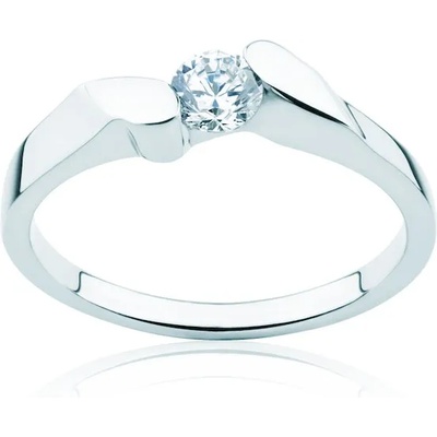 SAVICKI Годежен пръстен Minimalism : бяло злато, диамант