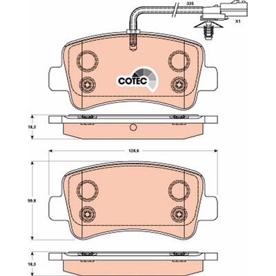 Sada brzdových platničiek, vždy 4 kusy v sade TRW GDB1903