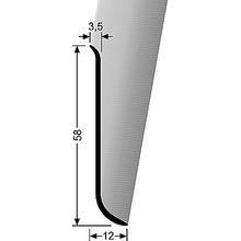 Küberit Soklový profil Im. nerezová kart. F2 58mm