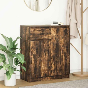 vidaXL Бюфет с чекмеджета, опушен дъб, 71x35x84 см, инженерно дърво (861593)