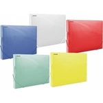 DONAU Briefcase with rubber band comb. DONAU, PP, A4/30, 700micr. , transparent yellow