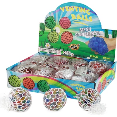 RAPPA Duhový bublinový míček s kuličovou výplní 6 cm