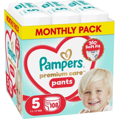 Pampers Пелени-гащички Pampers Premium Care - Размер 5, 11-17 kg, 108 броя (1100053079)