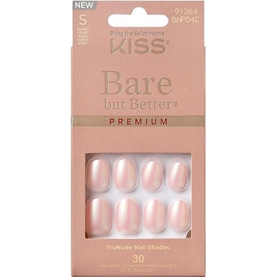 KISS Nalepovací nehty Bare-But-Better Premium Nails Mocha 30 ks