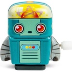 Bigjigs Toys Метален мини робот Bigjigs - С механизъм за навиване, синьо-зелен (SYMTRA_BB) - ozone