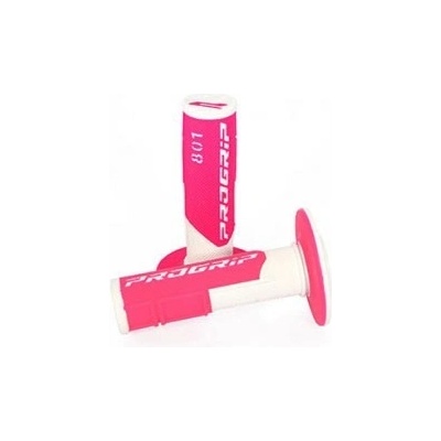 PROGRIP 801 off-road gripy dvouvrstvé Fluo bílo/růžové