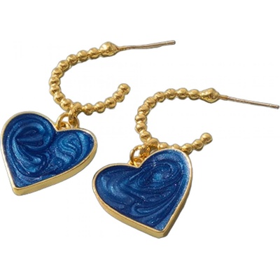 HARAHU Обеци re-27537 - Златна / Синя kp27537 (re-27537)