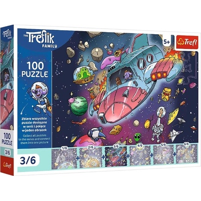 Trefl Rodina Treflíkov vo vesmíre Gonduš v rakete 100 dielov