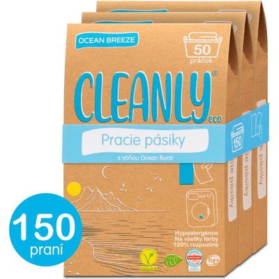 Cleanly Eco Pracie pásiky bez vône 150 praní
