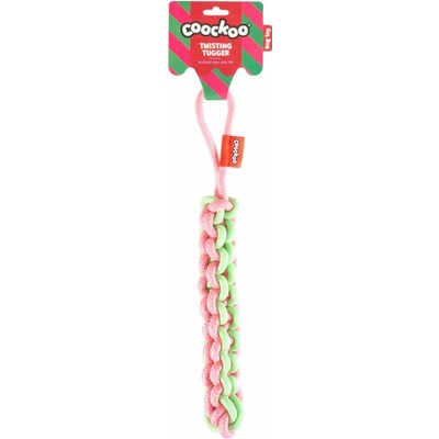 Coockoo Pešek pletená zelený/růžový 45 cm