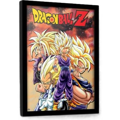 PYRAMID Rámovaný Obraz - Dragon Ball Z - Super Saiyan, 44.5 x 34.3 cm