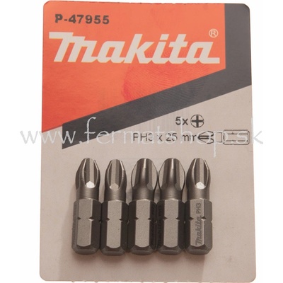 Sada bitov 5ks PH3 x 25mm P-47955