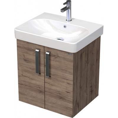 Intedoor Sonata Skříňka s umyvadlem Smyle Square 60 cm - závěsná, 2× dvířka, IN-200-060-2DV D370