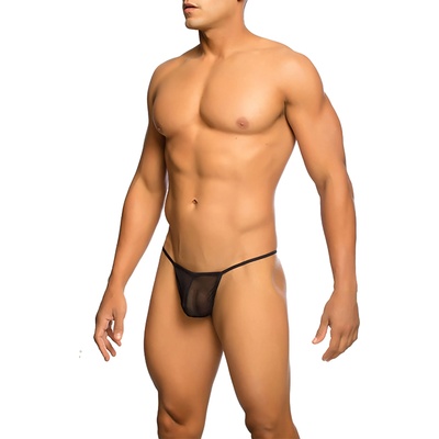 MOB Sheer T-Back Thong Black S/M