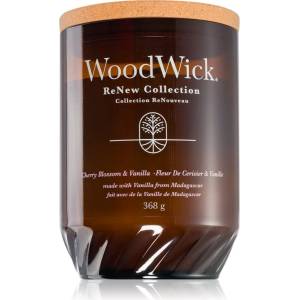 WoodWick Renew Cherry Blossom & Vanilla ароматна свещ с дървен фитил 368 гр