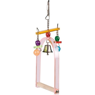 Flamingo XS - Люлка за папагали със звънче, 9.5 x 1 x 15 см