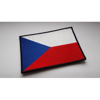 Vyšívaná vlajka na suchý zip Česká republika TA® 13 cm x 9 cm – Vícebarevná