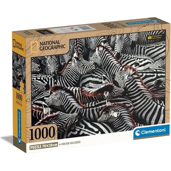 Clementoni 1000ч. Пъзел National Geographic Zebra