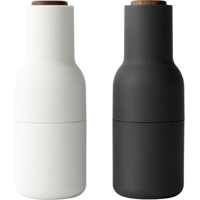 Audo Set 2 bílo černých silikonových mlýnků na sůl a pepř Audo Grinder I. 20,5 cm