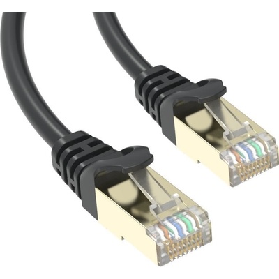 Conexpro PC6AFS-5BK slim patch, STP, CAT6A, 5m, černý